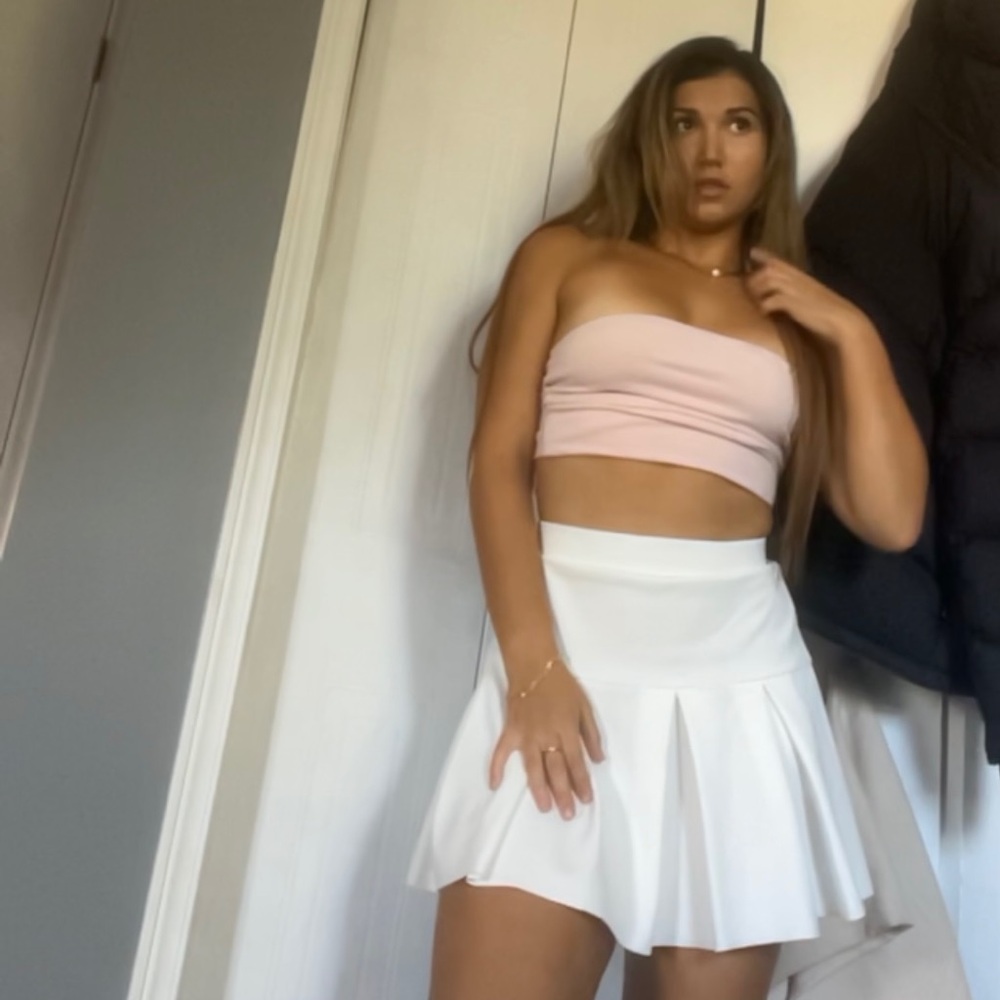 Princess Polly RESCUE ME PLEAT MINI SKIRT WHITE size 8us - Picture 1 of 6